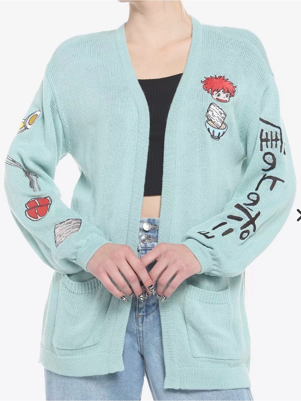 Hot Topic Exclusive Studio Ghibli Ponyo Ramen Open Cardigan. MAKE ME AN OFFER!